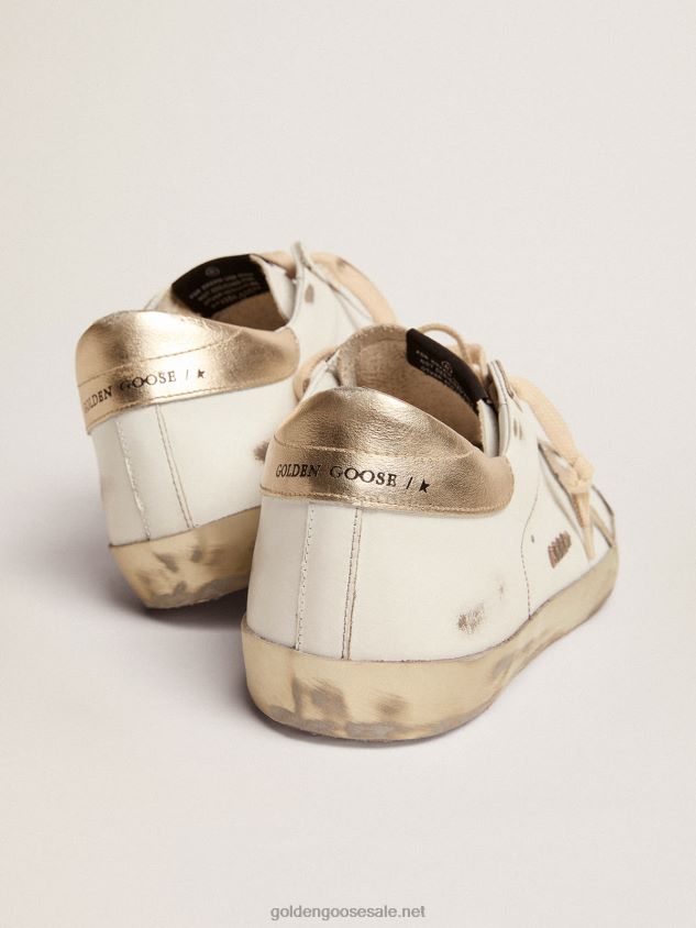 Super-Star sneakers with gold sparkle foxing and metal stud lettering FN20N623 Men Golden Goose
