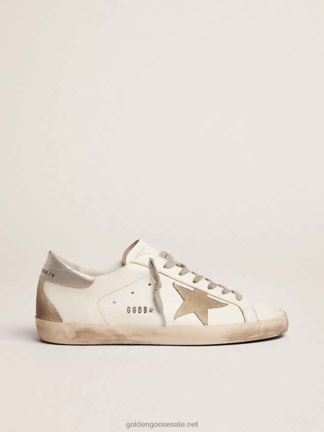 Super-Star sneakers with silver heel tab and metal stud lettering FN20N575 Men Golden Goose