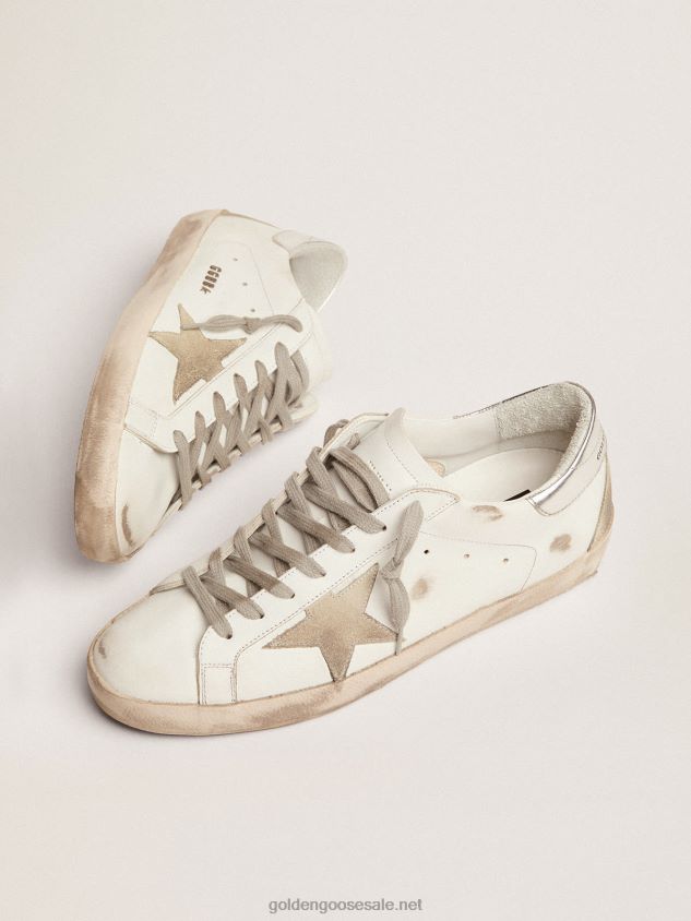 Super-Star sneakers with silver heel tab and metal stud lettering FN20N575 Men Golden Goose