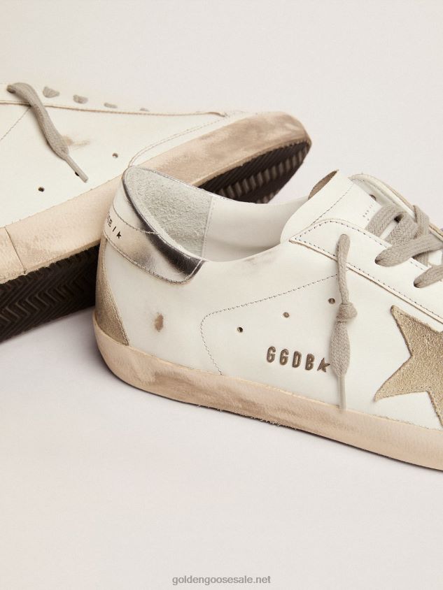 Super-Star sneakers with silver heel tab and metal stud lettering FN20N575 Men Golden Goose