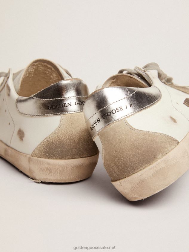 Super-Star sneakers with silver heel tab and metal stud lettering FN20N575 Men Golden Goose