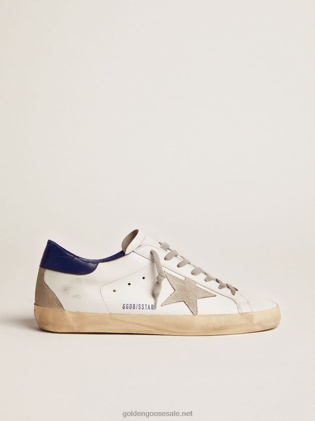 Super-Star sneakers with suede star and blue heel tab FN20N502 Men Golden Goose