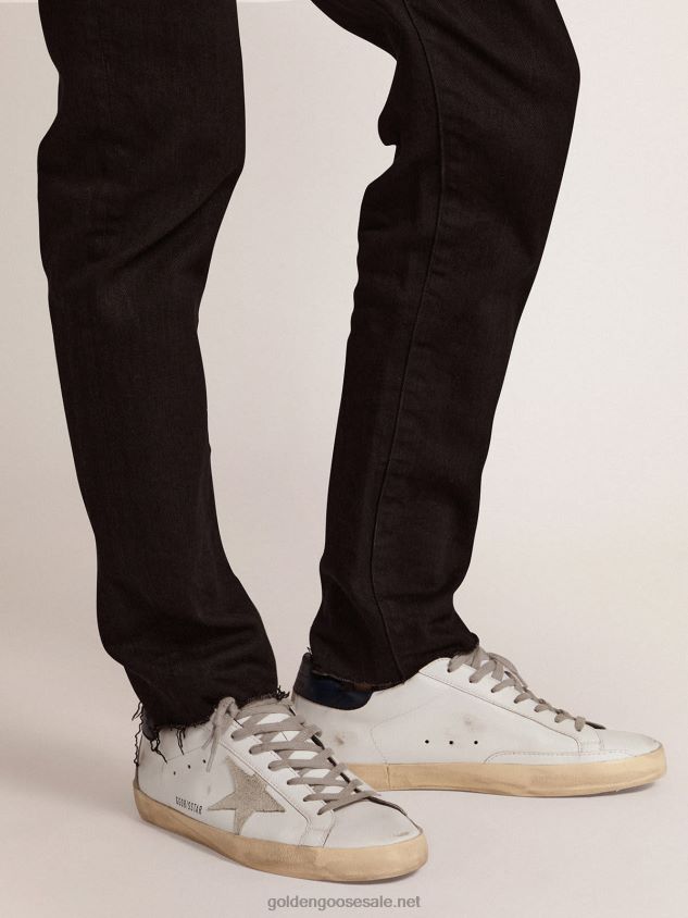 Super-Star sneakers with suede star and blue heel tab FN20N502 Men Golden Goose