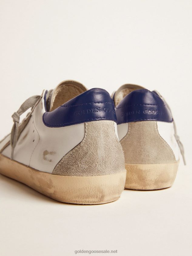 Super-Star sneakers with suede star and blue heel tab FN20N502 Men Golden Goose