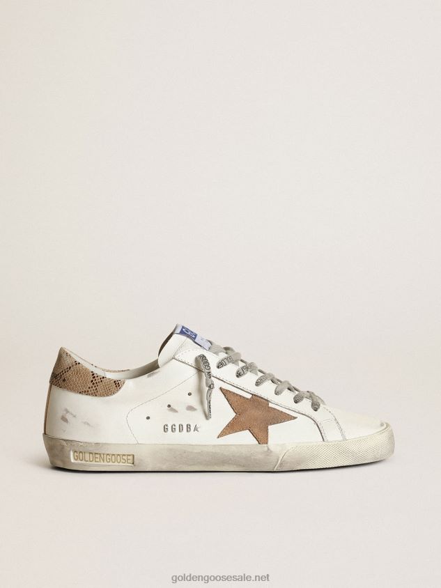 Super-Star with a tobacco suede star and beige heel tab FN20N682 Men Golden Goose