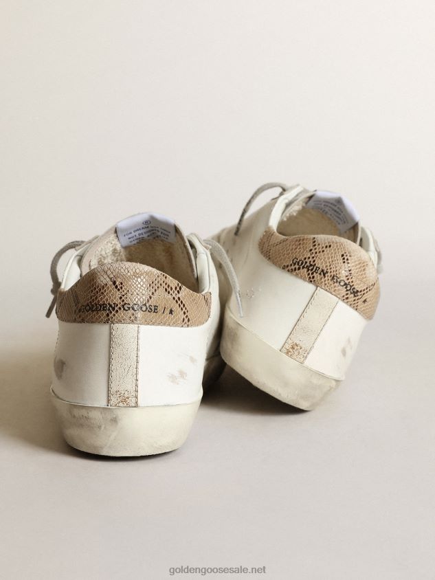 Super-Star with a tobacco suede star and beige heel tab FN20N682 Men Golden Goose