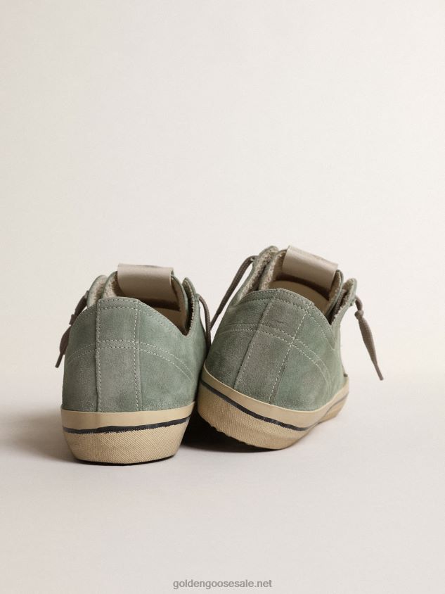 V-Star in military-green suede with a laminated leather star FN20N664 Men Golden Goose