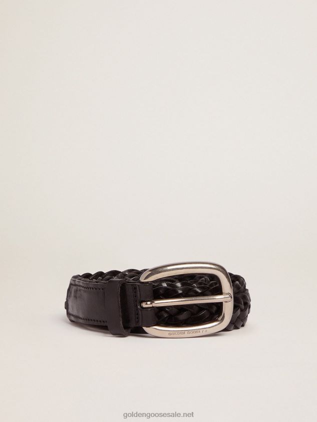 belt in black braided leather FN20N296 Women Golden Goose