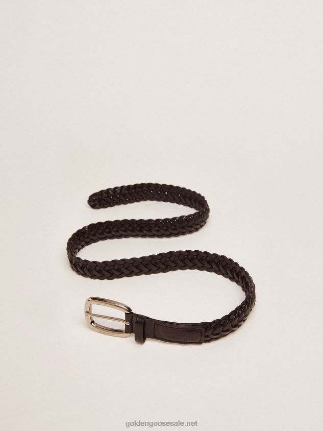 belt in black braided leather FN20N296 Women Golden Goose