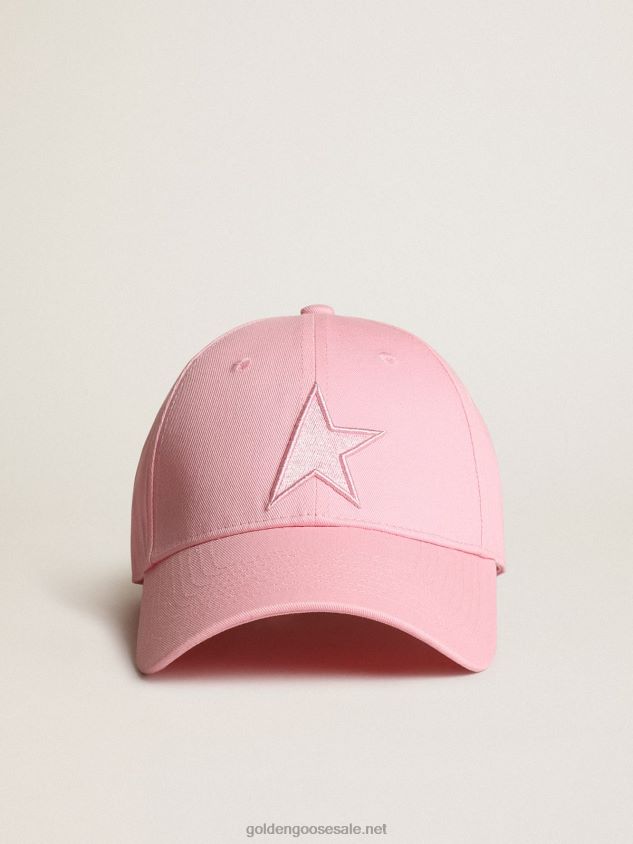 Pink Demos Star Collection baseball cap with tone-on-tone star FN20N410 Women Golden Goose