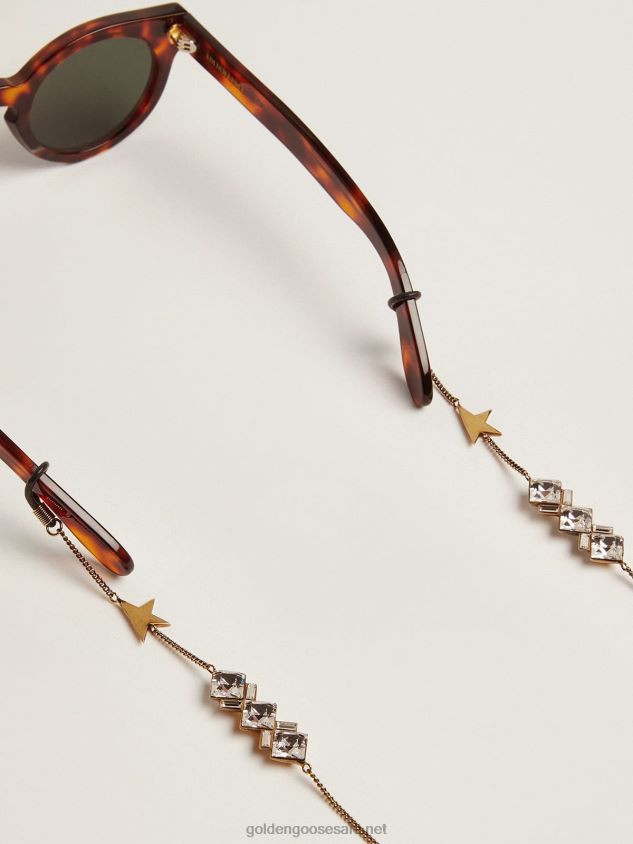 Deco Jewelmates Collection glasses chain in old gold color FN20N332 Women Golden Goose