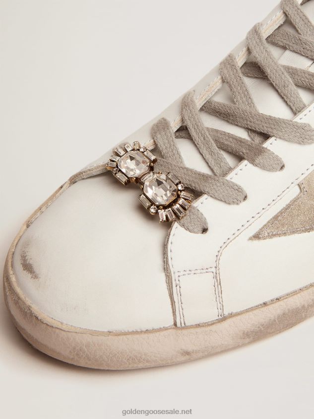 Deco Jewelmates Collection lace accessory in old gold color with square and baguette-shaped crystals FN20N397 Women Golden Goose