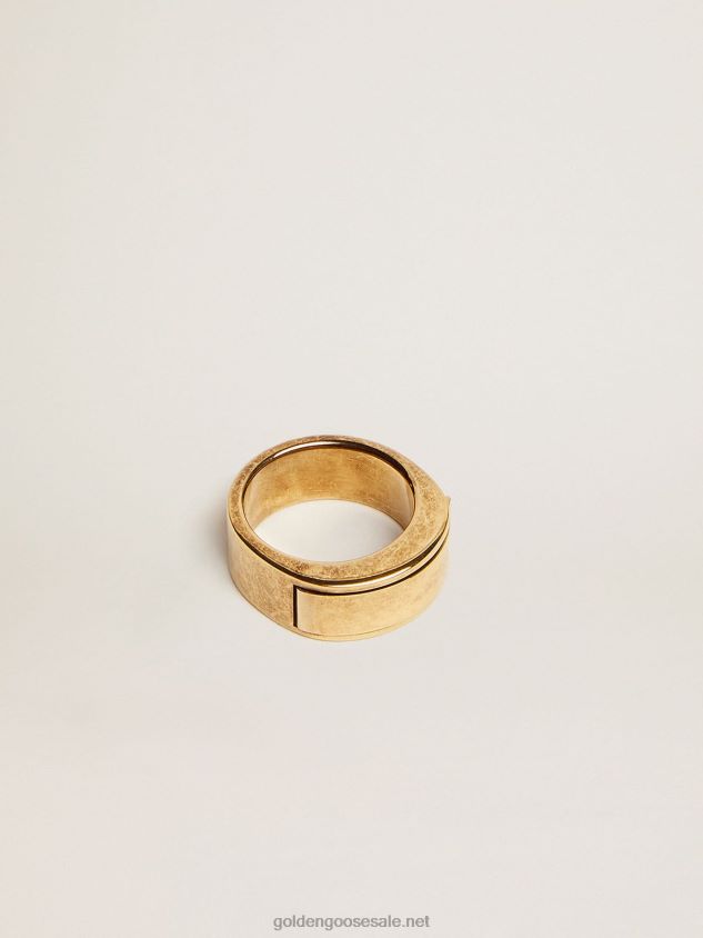 Ring in old gold color with hidden message FN20N329 Women Golden Goose
