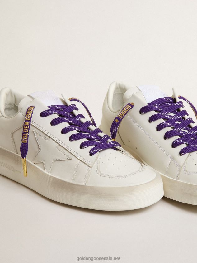 Purple laces with decorations and contrasting gold-colored logo FN20N360 Women Golden Goose