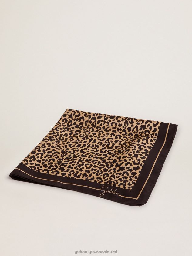 Collection scarf in black with leopard print FN20N316 Women Golden Goose