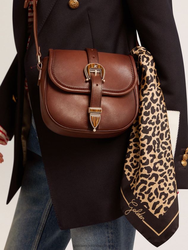 Collection scarf in black with leopard print FN20N316 Women Golden Goose
