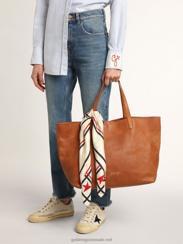 Collection scarf in white with contrasting color stars and stripes FN20N307 Women Golden Goose