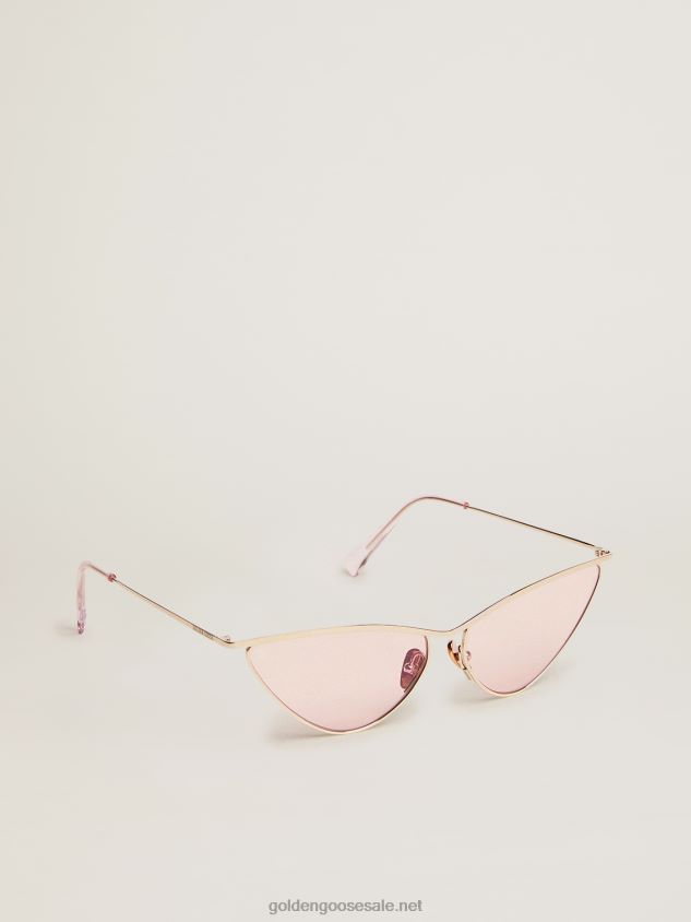 Cat eye-style Sunframe Scarlett with rose gold frame and pink lenses FN20N321 Women Golden Goose