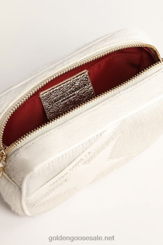 Mini Star Bag in heritage white leather with tone-on-tone star FN20N485 Women Golden Goose