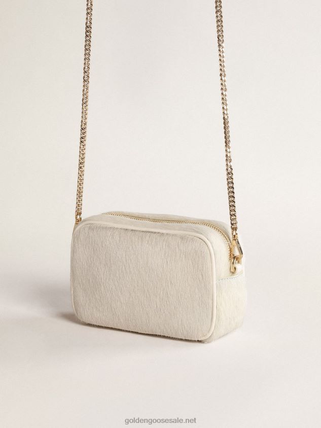 Mini Star Bag in heritage white leather with tone-on-tone star FN20N485 Women Golden Goose