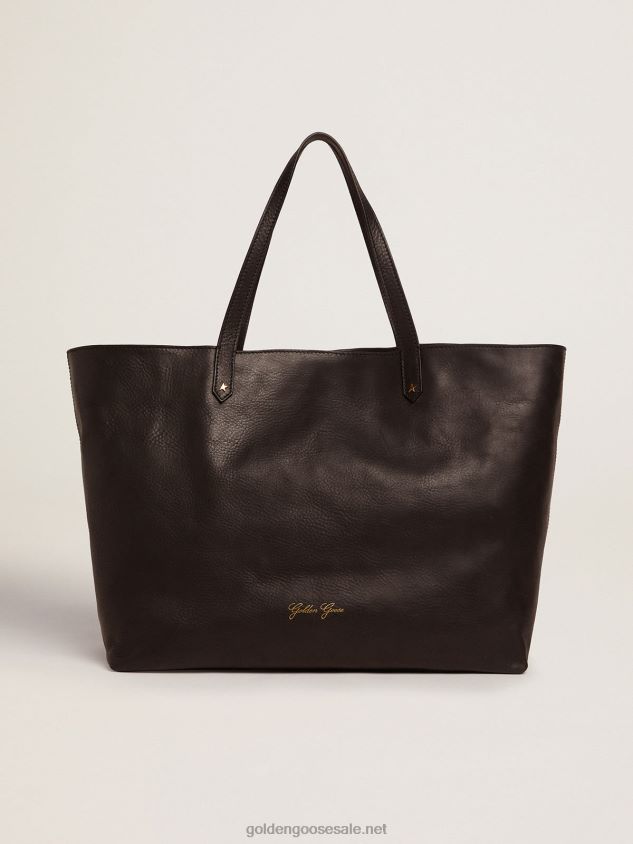 Black Pasadena Bag with gold logo on the front FN20N474 Women Golden Goose