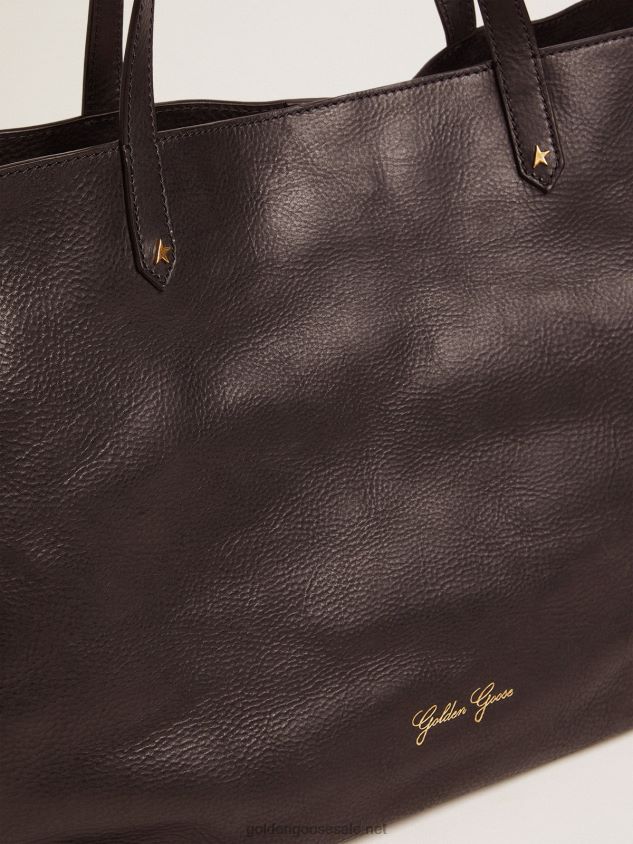 Black Pasadena Bag with gold logo on the front FN20N474 Women Golden Goose