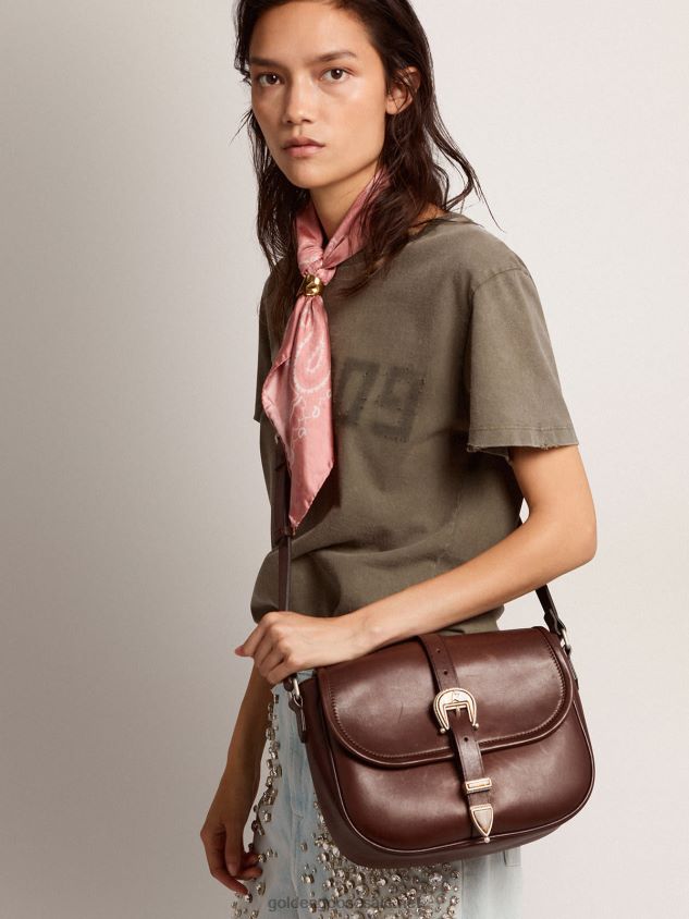 Medium Rodeo Bag in dark tan leather FN20N491 Women Golden Goose
