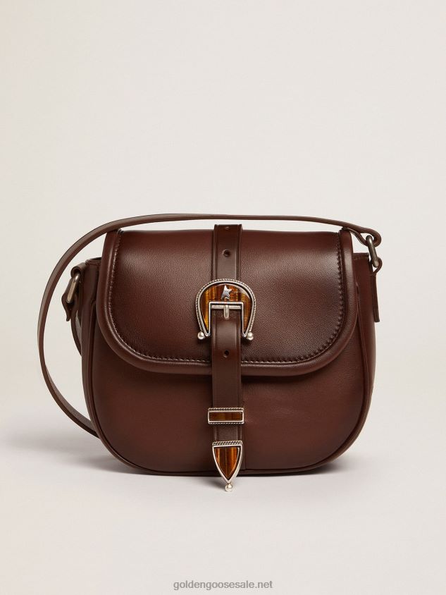 Small Rodeo Bag in dark tan leather FN20N484 Women Golden Goose