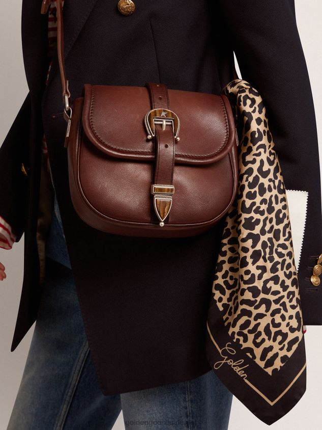 Small Rodeo Bag in dark tan leather FN20N484 Women Golden Goose