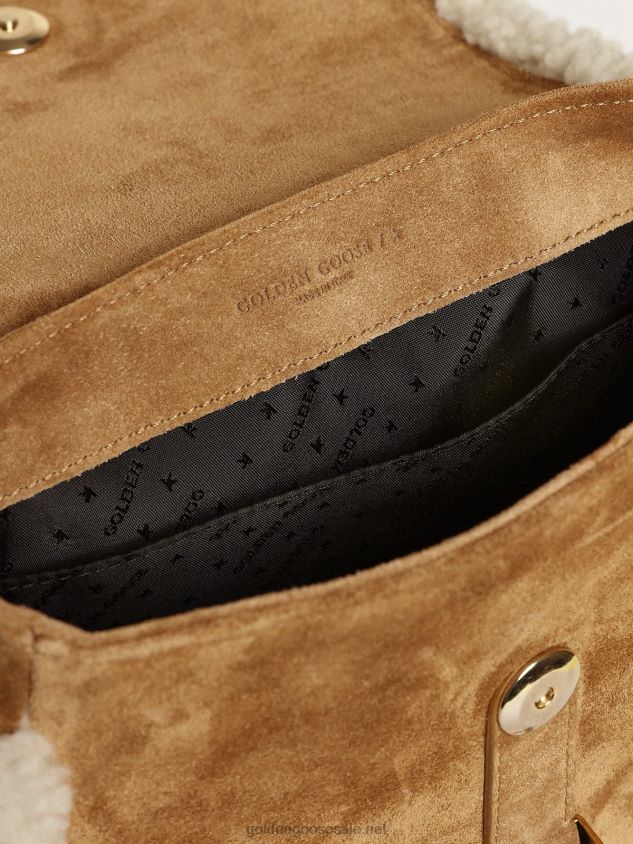 Small Rodeo Bag in suede with shearling details FN20N458 Women Golden Goose