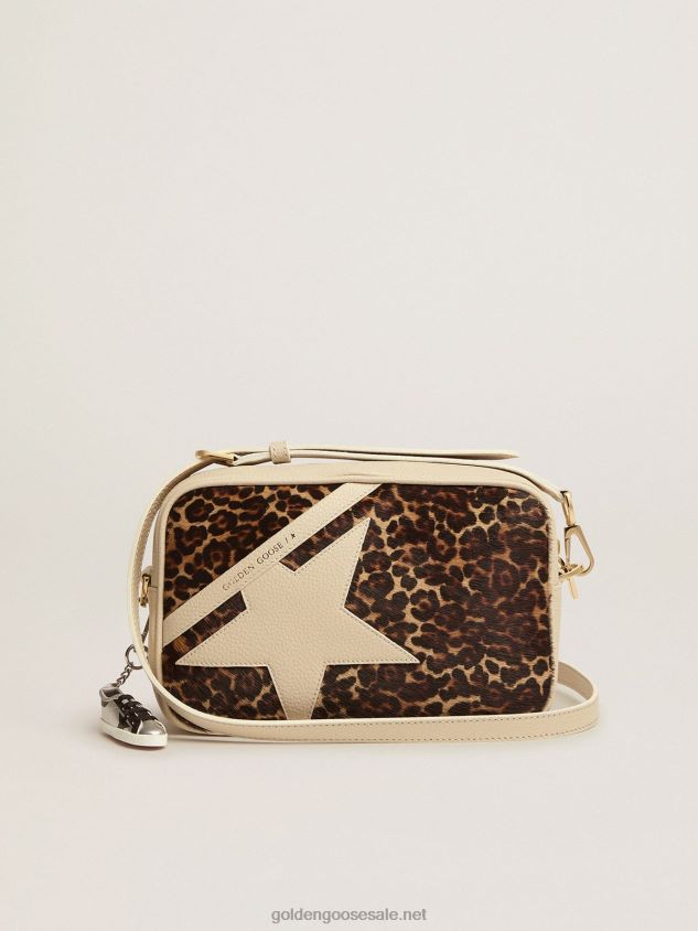 Off-white Star Bag with leopard-print pony skin insert FN20N492 Women Golden Goose