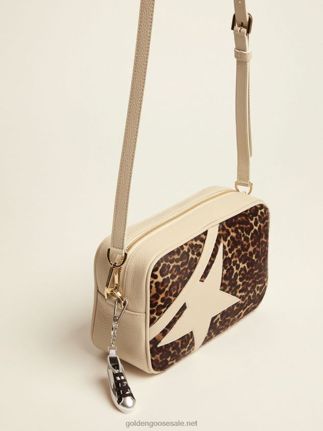 Off-white Star Bag with leopard-print pony skin insert FN20N492 Women Golden Goose