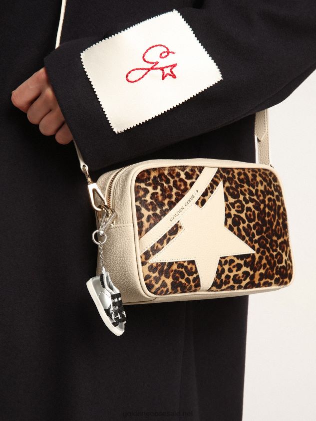 Off-white Star Bag with leopard-print pony skin insert FN20N492 Women Golden Goose
