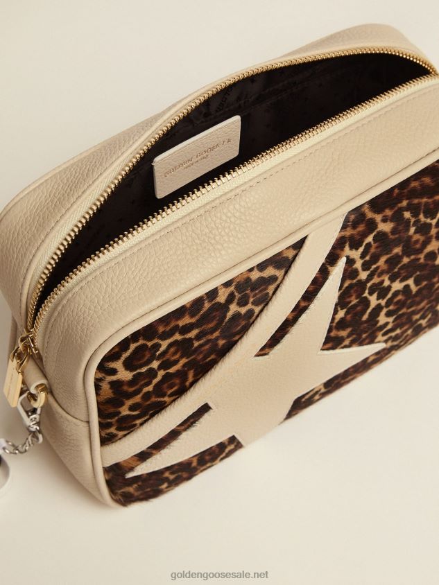 Off-white Star Bag with leopard-print pony skin insert FN20N492 Women Golden Goose