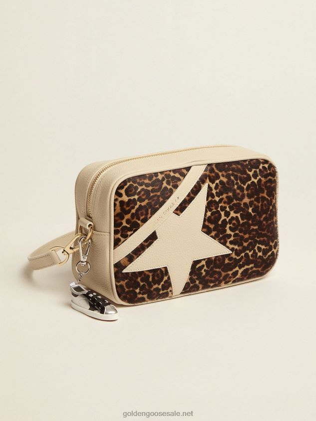 Off-white Star Bag with leopard-print pony skin insert FN20N492 Women Golden Goose