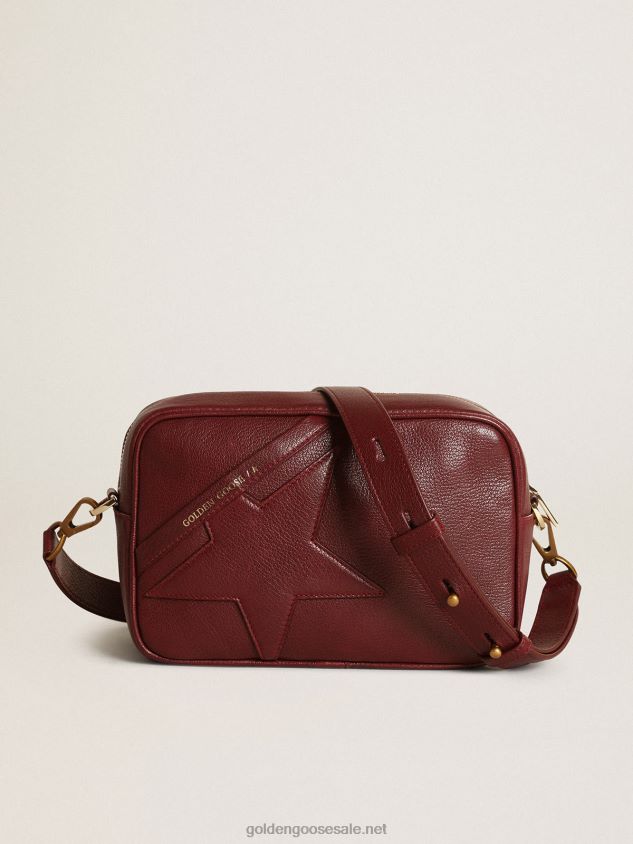 Star Bag in burgundy leather with tone-on-tone star FN20N442 Women Golden Goose