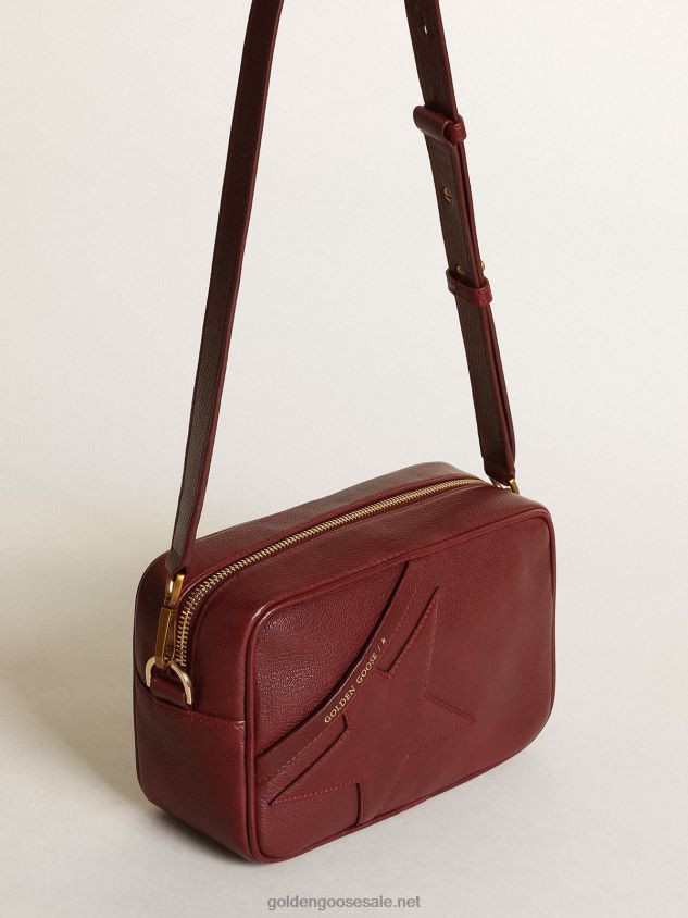 Star Bag in burgundy leather with tone-on-tone star FN20N442 Women Golden Goose