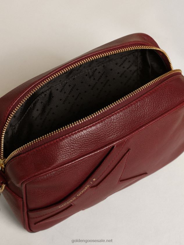 Star Bag in burgundy leather with tone-on-tone star FN20N442 Women Golden Goose