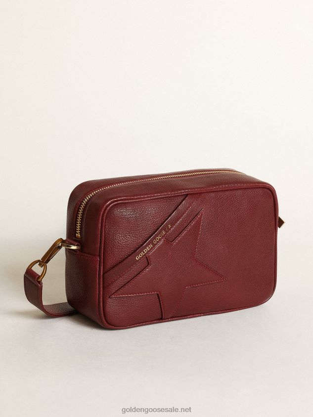 Star Bag in burgundy leather with tone-on-tone star FN20N442 Women Golden Goose