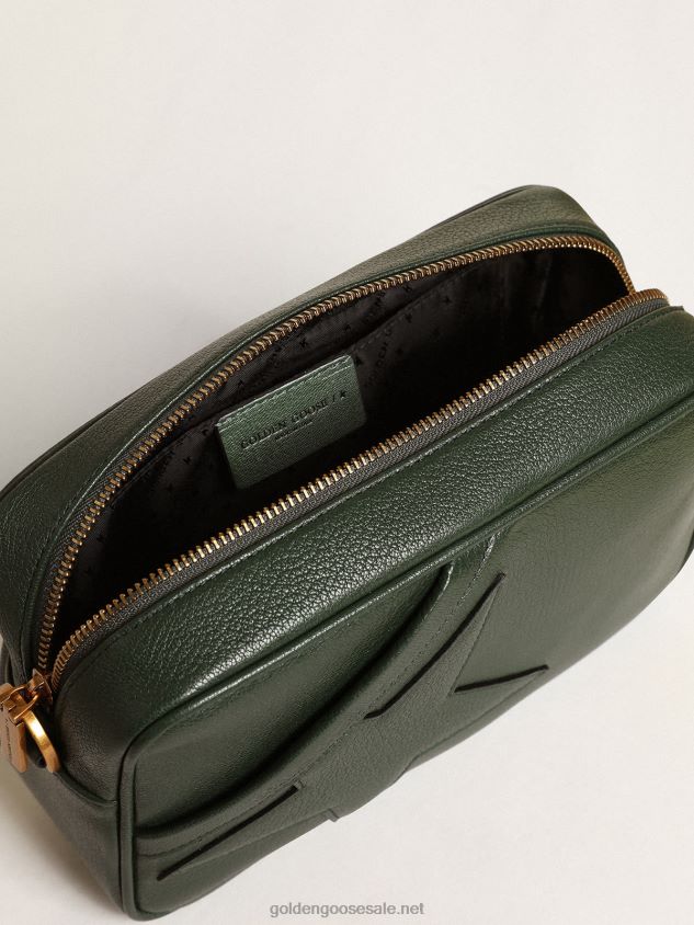 Star Bag in dark green leather with tone-on-tone star FN20N444 Women Golden Goose