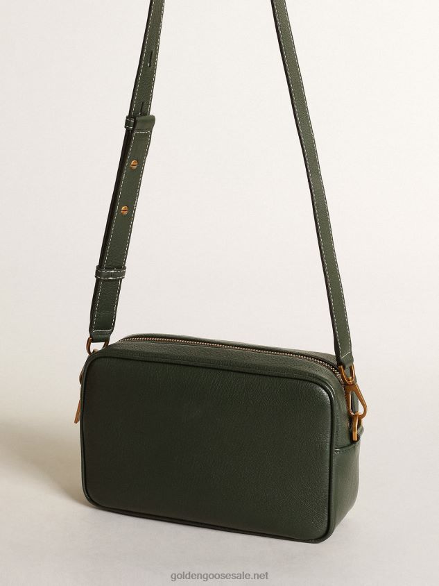 Star Bag in dark green leather with tone-on-tone star FN20N444 Women Golden Goose