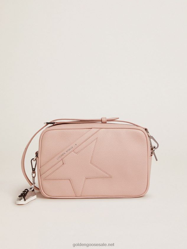 Star Bag in quartz-pink hammered leather with tone-on-tone star FN20N483 Women Golden Goose