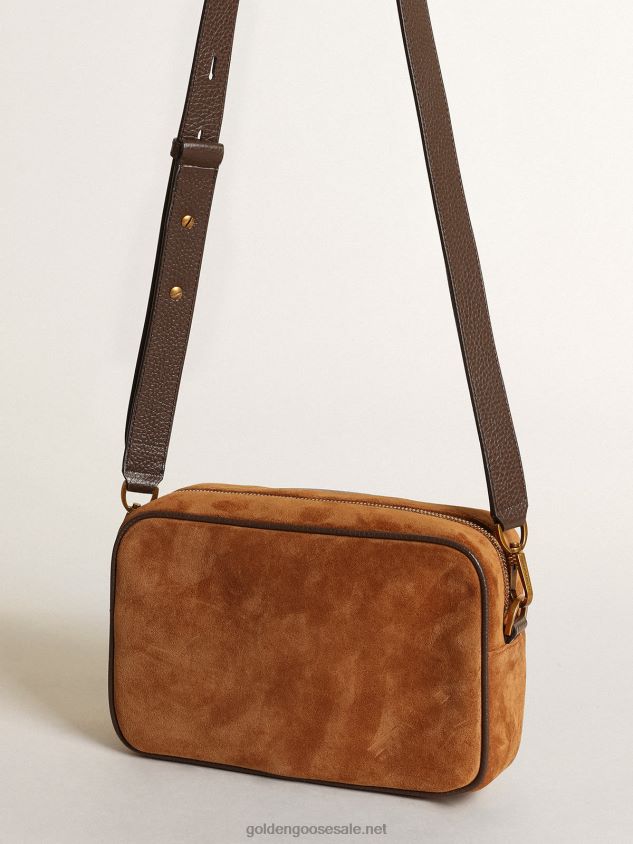 Star Bag in tobacco-colored suede with tone-on-tone leather star FN20N486 Women Golden Goose