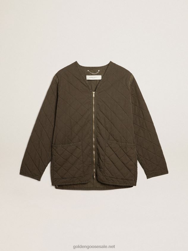 Olive-green quilted jacket FN20N971 Women Golden Goose