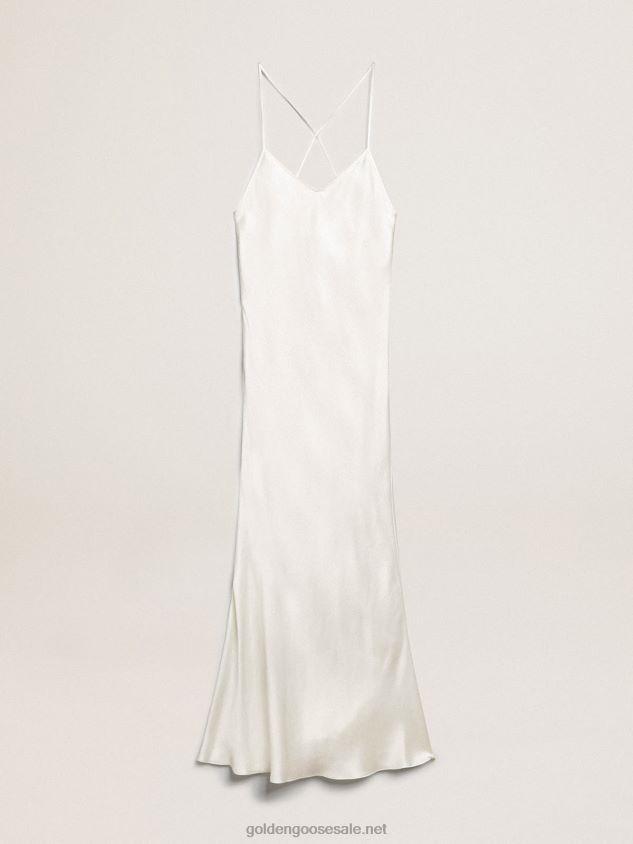 Parchment-colored slip dress FN20N950 Women Golden Goose