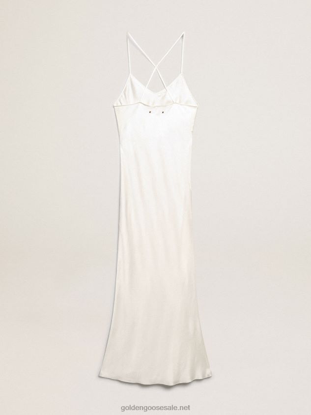 Parchment-colored slip dress FN20N950 Women Golden Goose
