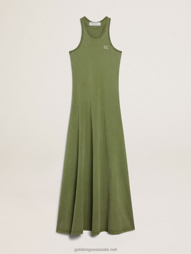 Pesto-green tank dress FN20N1045 Women Golden Goose