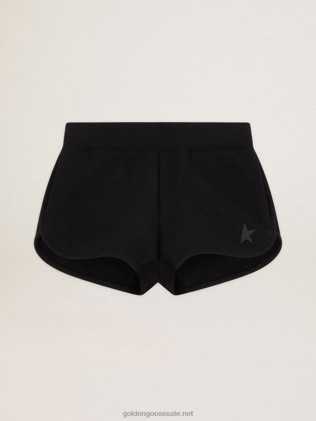 Black shorts with tone-on-tone star on the front FN20N951 Women Golden Goose