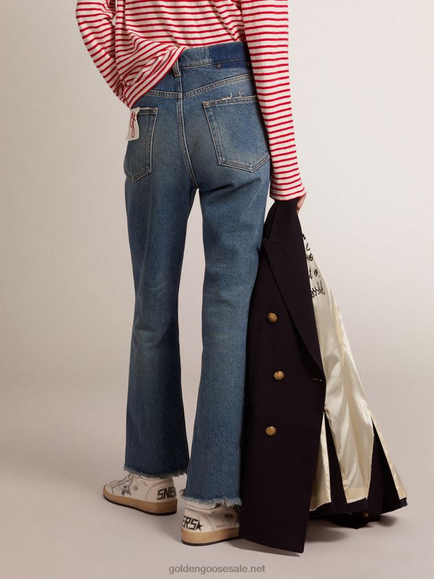 Collection cropped flared jeans with a medium wash FN20N1014 Women Golden Goose