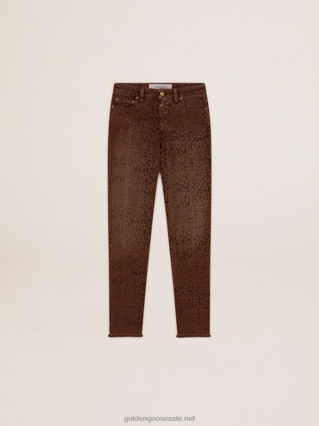 Collection skinny jeans with animal print FN20N933 Women Golden Goose